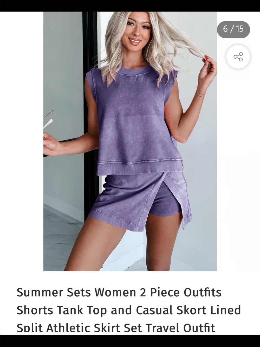 Two-Piece Tank & Skort Set